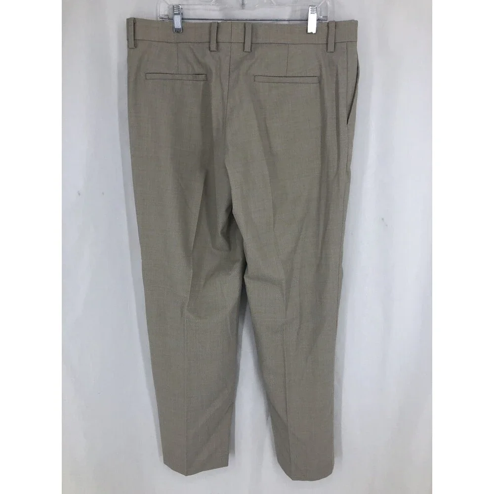 Adidas Adipure Golf Pants Khaki Wool Blend Flat Front P76238 36x32